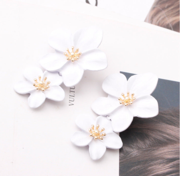 New Double-layer Flower Design Women's Earrings