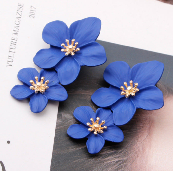 New Double-layer Flower Design Women's Earrings