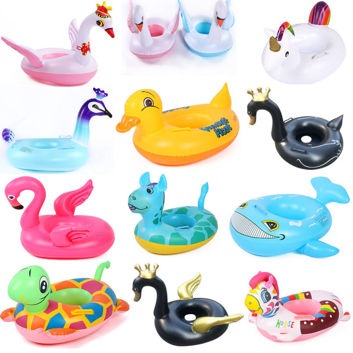 Sitting Ring Children's Swimming Ring Inflatable Duck Animal Pattern Seat Seat Boat