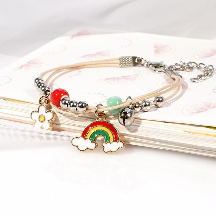 Creative cartoon colored hand woven ceramic bracelet, the perfect gift for girlfriends and lovers