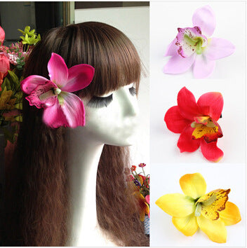 Realistic Orchid Hair Clip for Bridesmaids, Beach Parties and Vacations