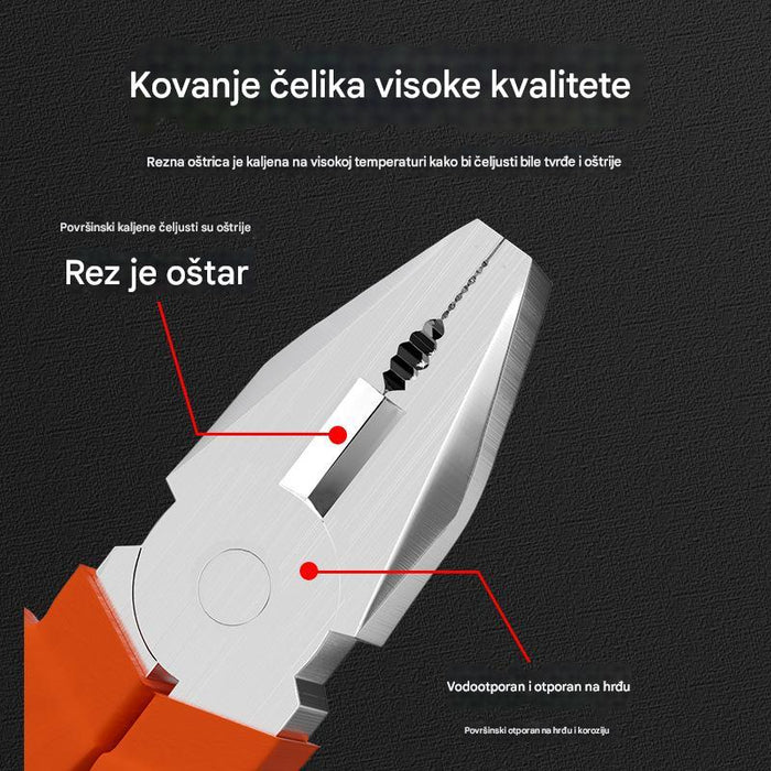 Multi-functional Tiger Pliers: Wire Cutter, Steel Wire Pliers, Cable Puller with Quick Electrical Work