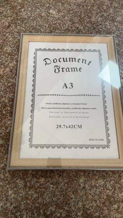 Minimalist Wooden Certificate Frame for Wall Hanging or Display in Photography Studio