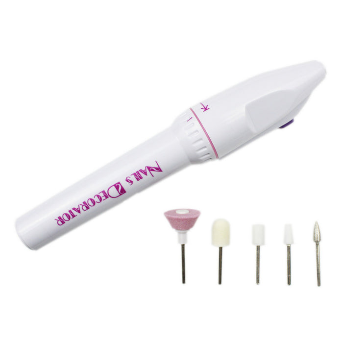 Portable Electric Mini Pen Shaped Multifunctional Nail Polishing Machine/carving Nail Trimming Kit