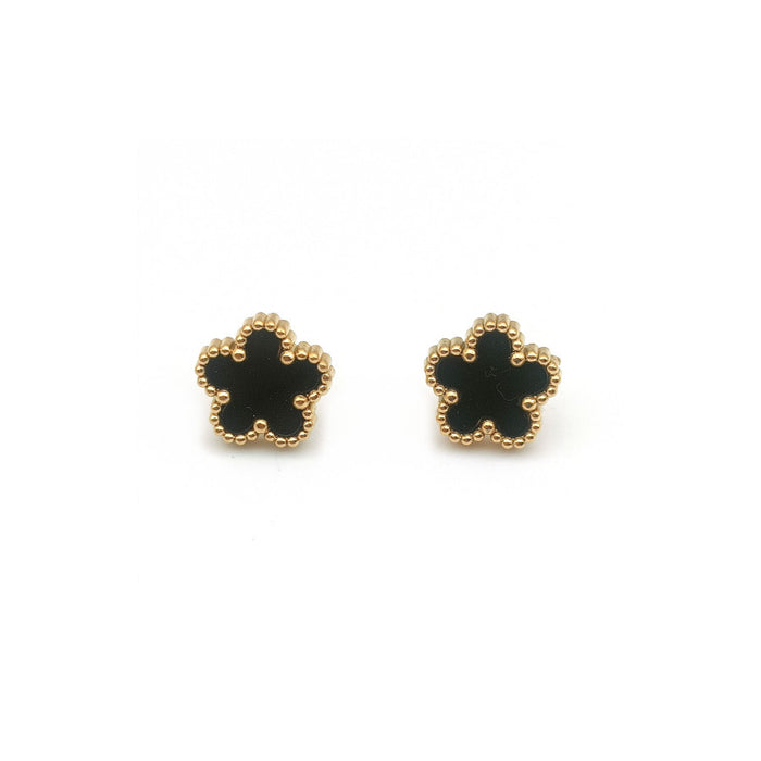 Luxurious clover titanium steel earrings, suitable for women to wear