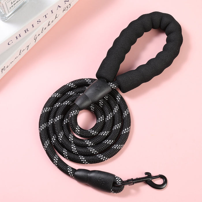 Premium Pet Leash with Reflective Round Rope and Strong Metal Clasp