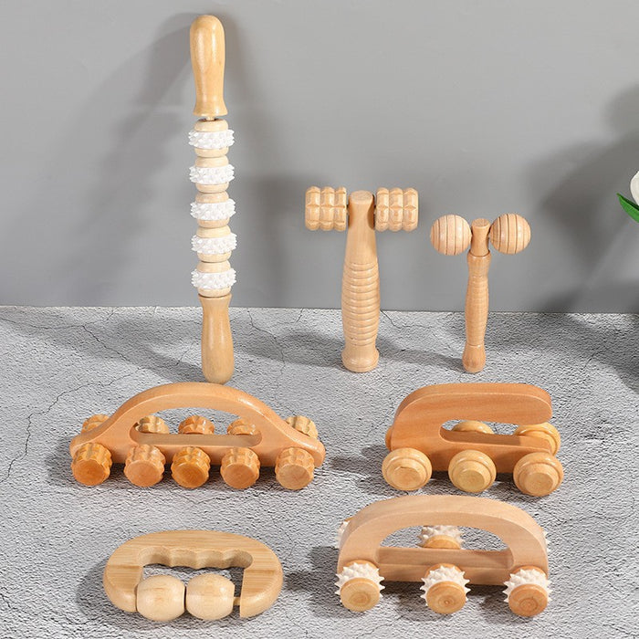 Wooden Manual Massage Stick for Muscle Relaxation