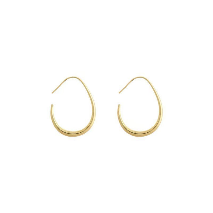 Fashionable retro oval earrings, versatile women's earrings suitable for various occasions