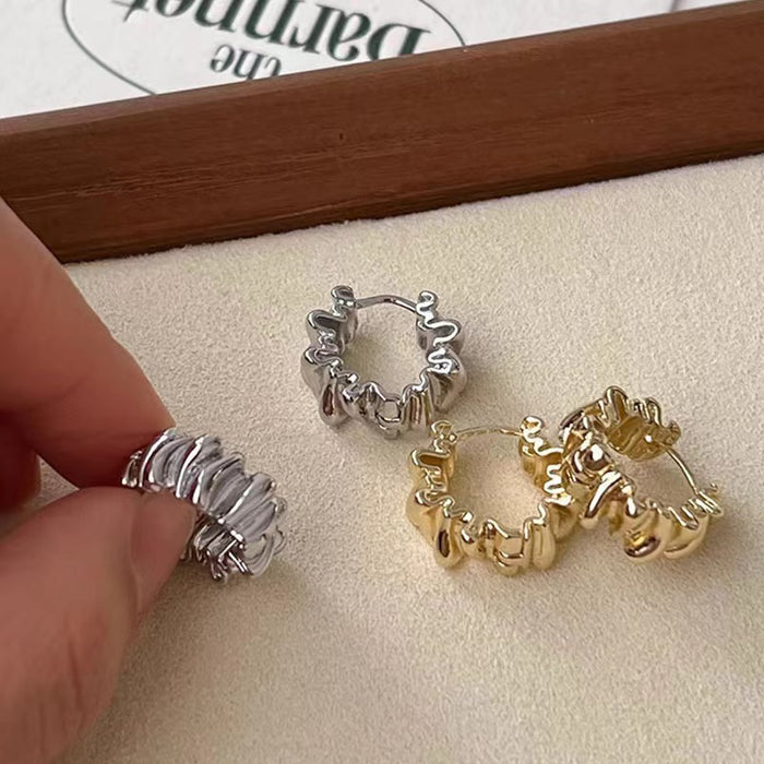 Ladies' Unique High-end Cool Minimalist Style Irregular Metal Earrings