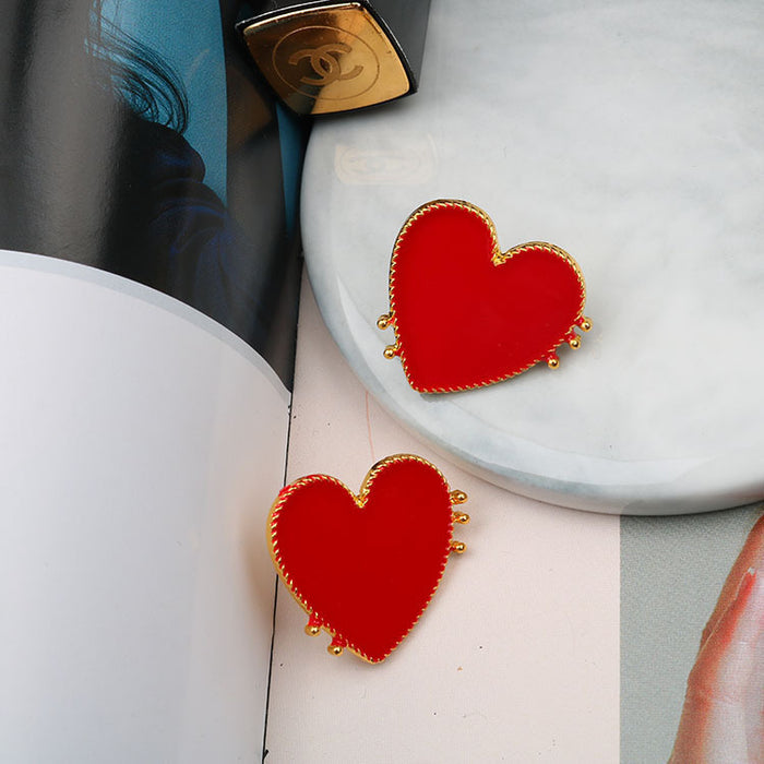 New Fashionable Heart-shaped Pendant Earrings