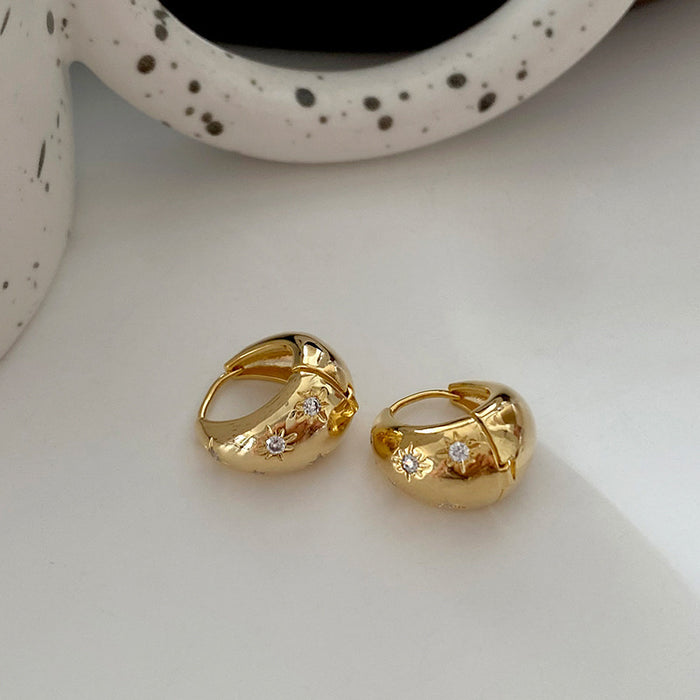 Ladies' Minimalist Retro Ring Earrings