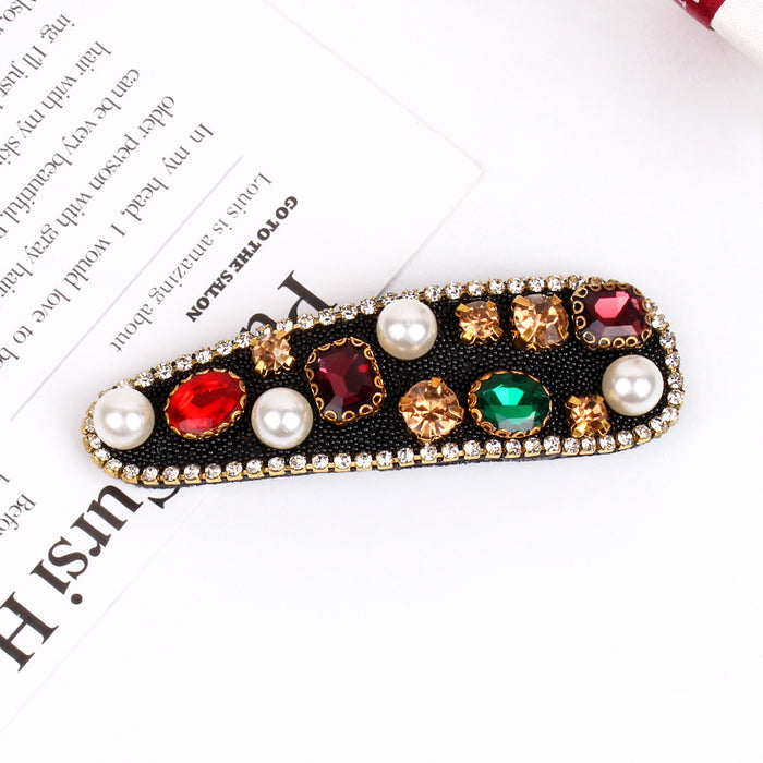 Elegant Crystal Pearl Hair Clip Accessories for Women and Girls