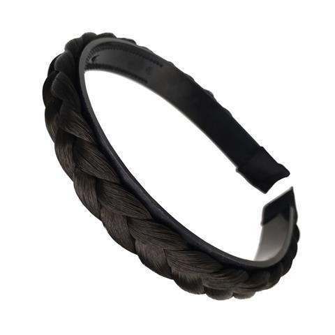 Ladies' fashionable headband with braided and toothed anti slip design