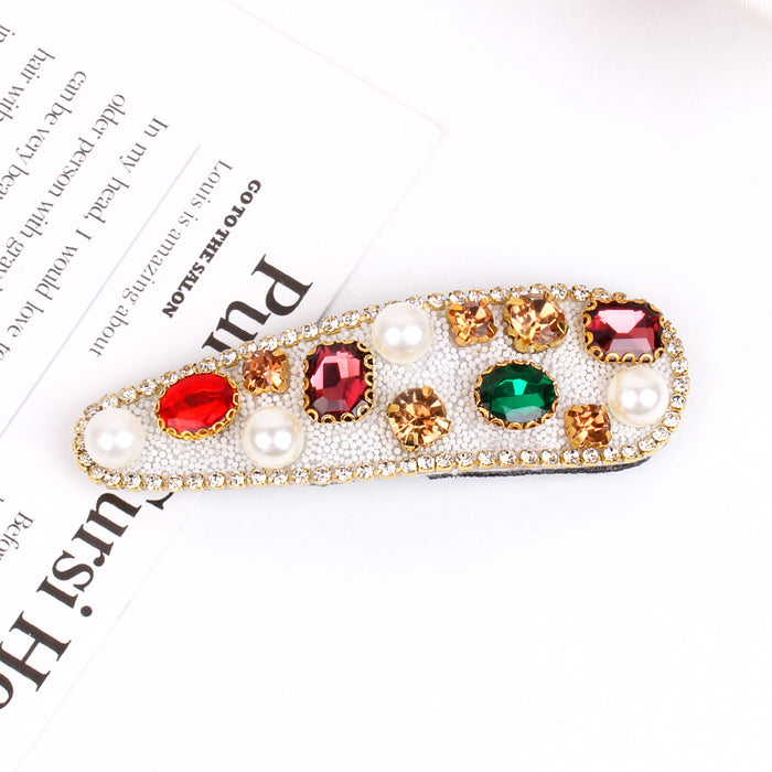 Elegant Crystal Pearl Hair Clip Accessories for Women and Girls