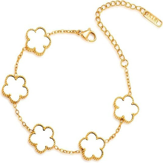 Gold Plated Fashion Clover Bracelet