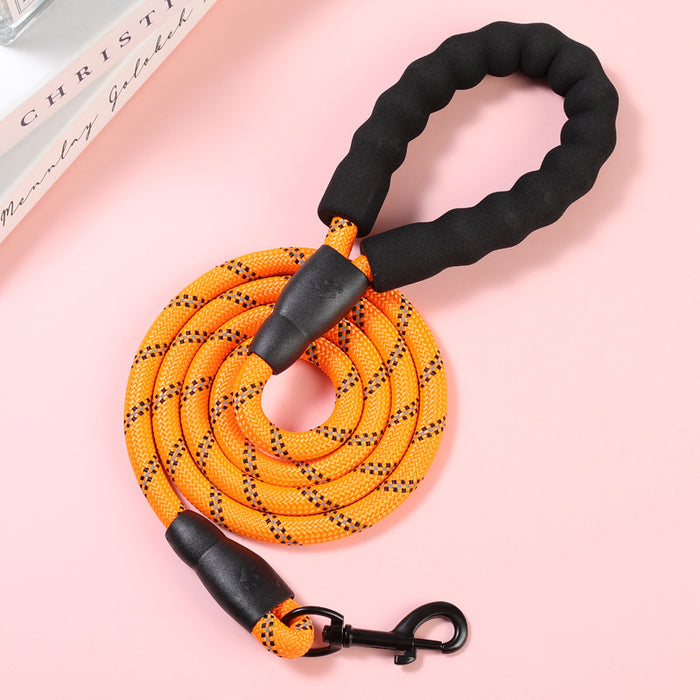 Premium Pet Leash with Reflective Round Rope and Strong Metal Clasp