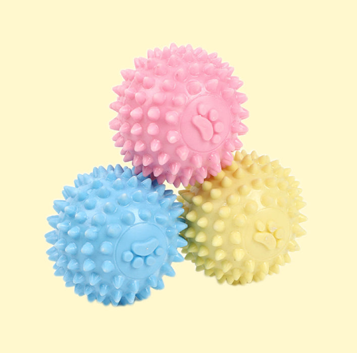 An indestructible dog ball toy that cleans teeth and promotes exercise