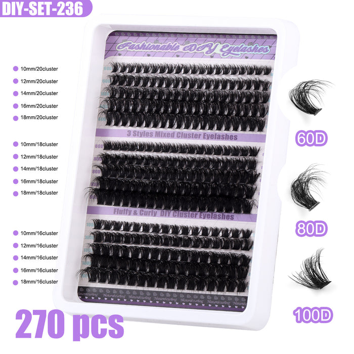 Reusable Thick Curly False Eyelash Set, Creating A Full and Natural Appearance