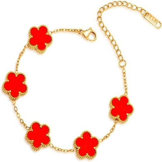 Gold Plated Fashion Clover Bracelet