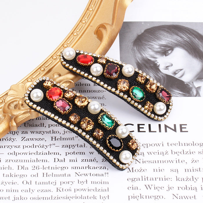 Elegant Crystal Pearl Hair Clip Accessories for Women and Girls