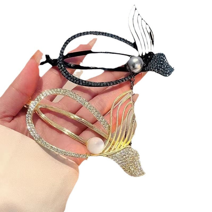 Luxury Tassel Hair Clip for Elegant Updo Hairstyle with Fish Tail Twist