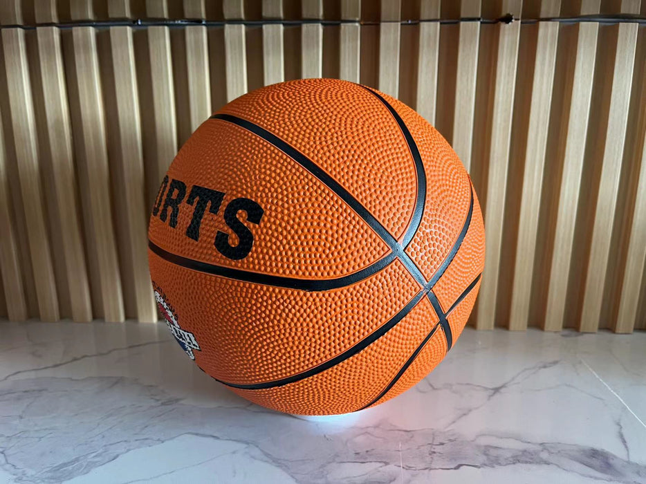 Durable Rubber Blue Ball for Kindergarten and Primary School Basketball Training