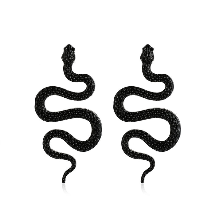 Fashionable and Bold Snake-Shaped Stud Earrings with Unique Personality