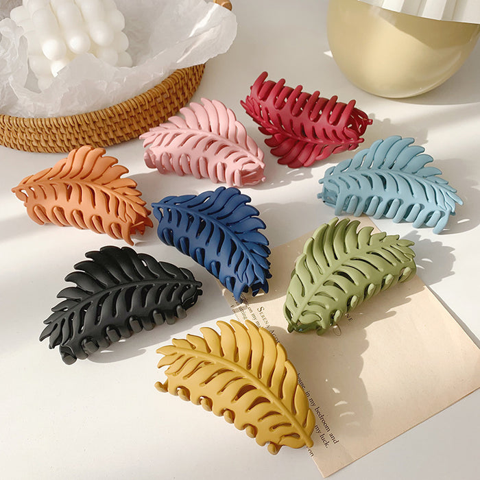 Elegant Matte Leaf Hair Clip for Women Practical Hairpin for All Hair Types