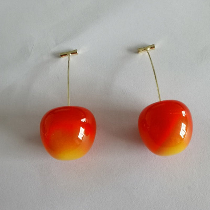 Chic and Versatile Cherry Fruit Dangle Earrings for Fashionable and Stylish Women