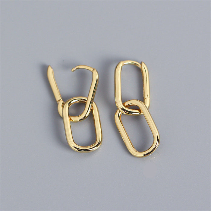 Geometric Stud Earrings with Classic and Fashionable Design for Minimalist Style and Versatile Use