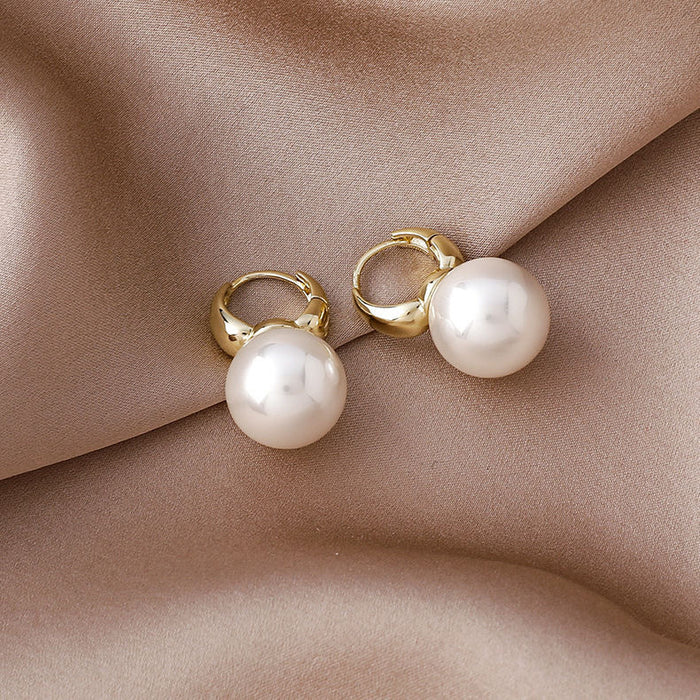 Luxurious Retro Double-sided French Artificial Pearl Earrings