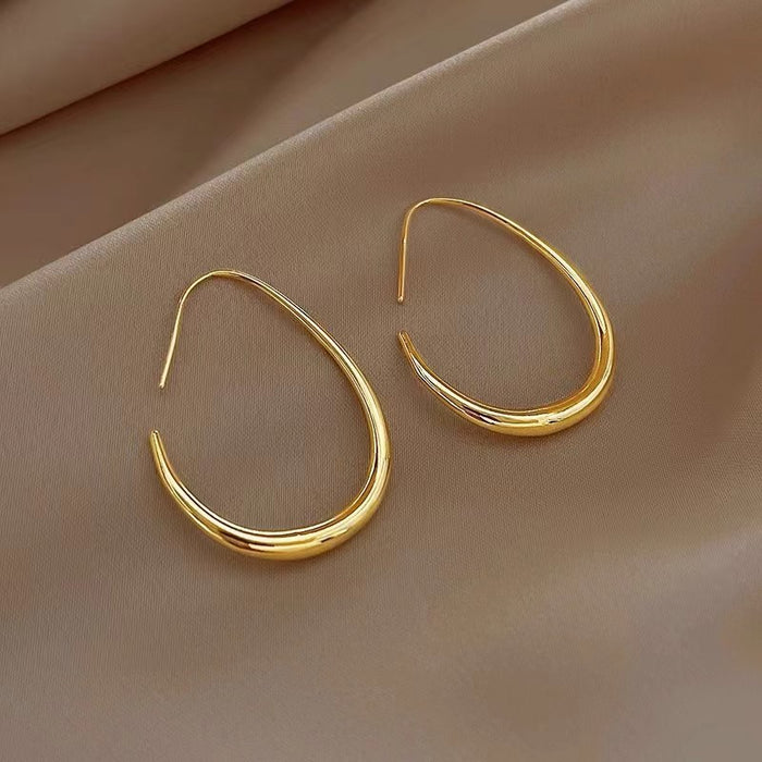 Fashionable retro oval earrings, versatile women's earrings suitable for various occasions