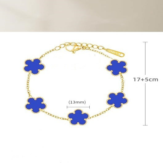 Gold Plated Fashion Clover Bracelet