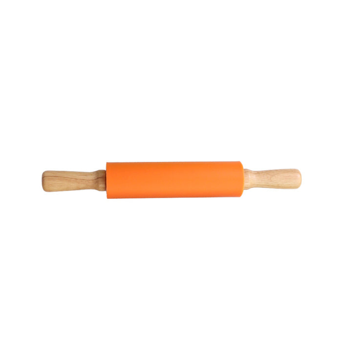 Mini Silicone Rolling Pin for Non-Stick Baking & Pastry Dough with Flour Roller