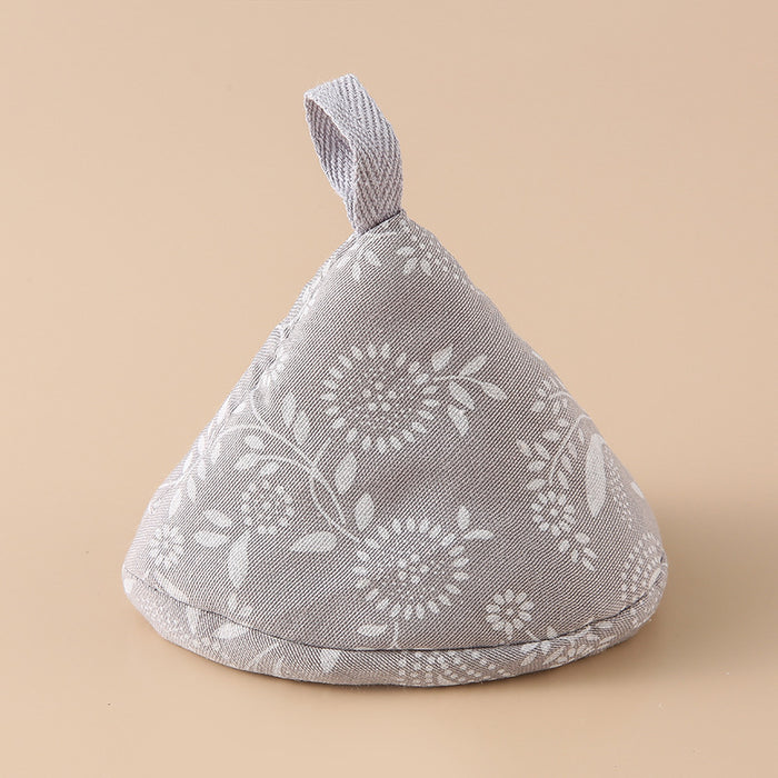 High-temperature oven gloves with triangular insulation cover