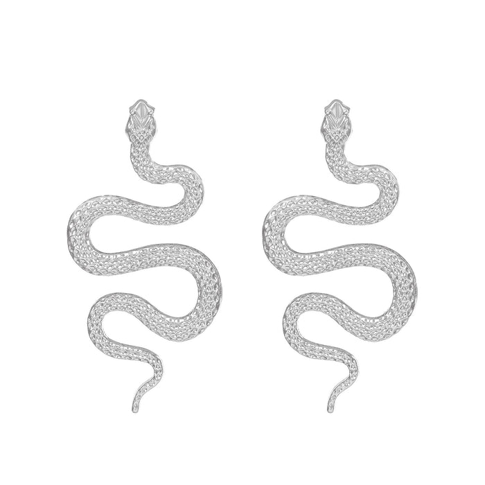 Fashionable and Bold Snake-Shaped Stud Earrings with Unique Personality