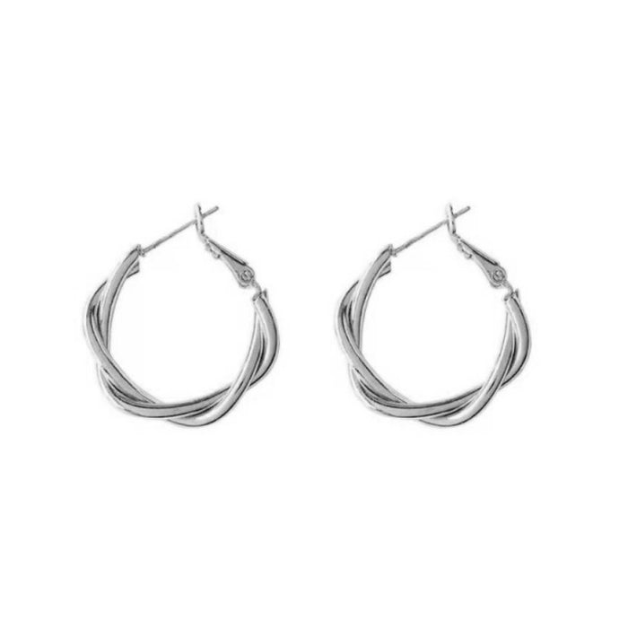 Fashionable Geometric Twist Dangle Earrings for Women