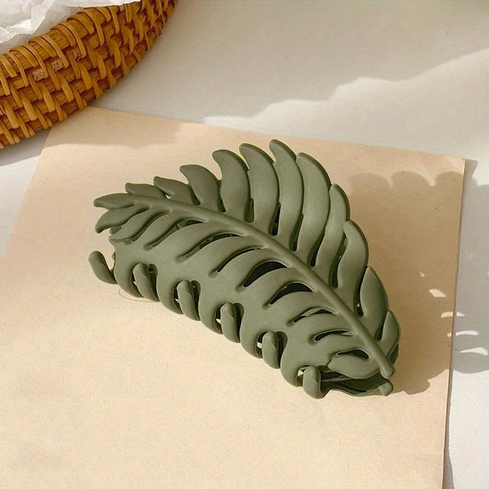 Elegant Matte Leaf Hair Clip for Women Practical Hairpin for All Hair Types