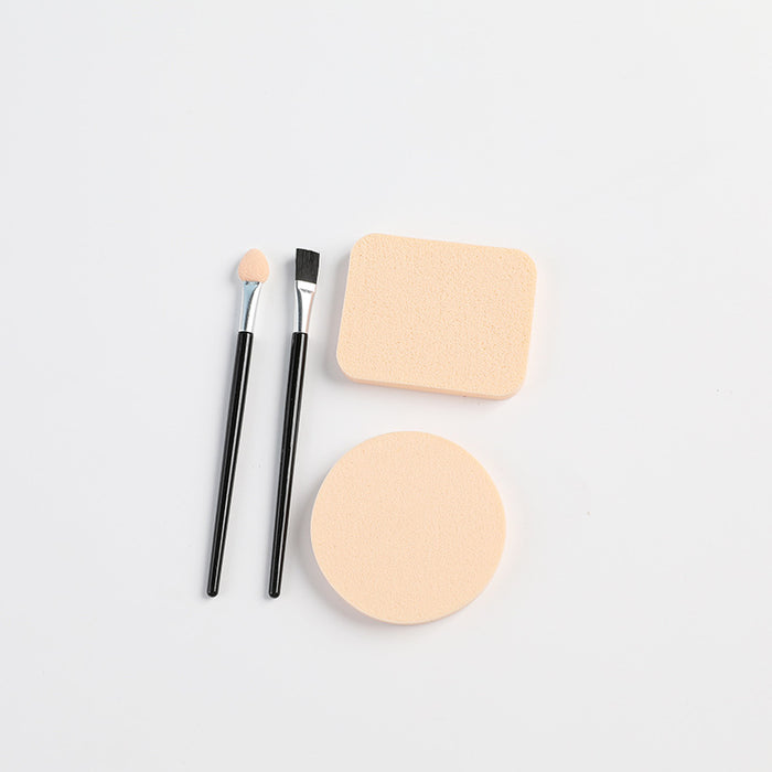 Advanced dry and wet makeup powder puff+eyebrow brush