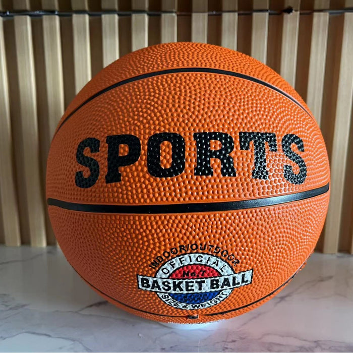 Durable Rubber Blue Ball for Kindergarten and Primary School Basketball Training