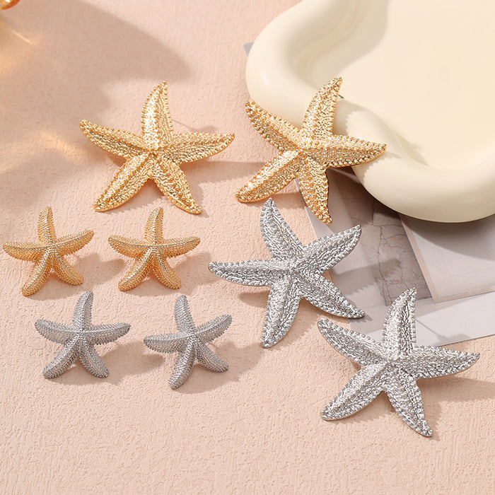 Fashionable and Simple Starfish Pendant Women's Earrings