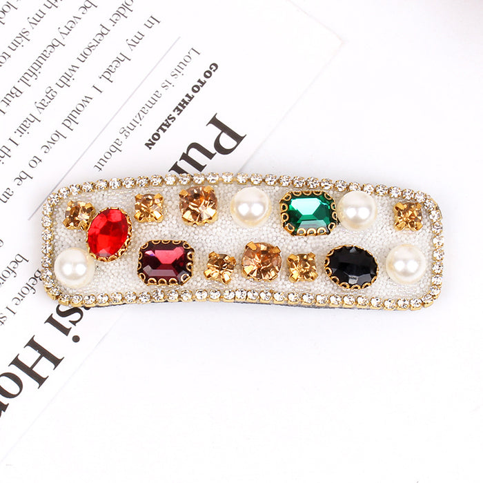 Elegant Crystal Pearl Hair Clip Accessories for Women and Girls