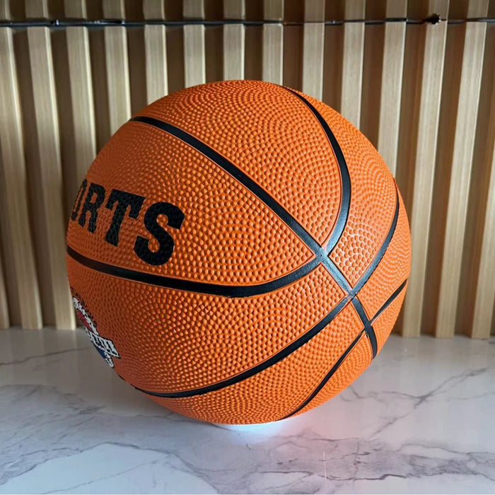 Durable Rubber Blue Ball for Kindergarten and Primary School Basketball Training