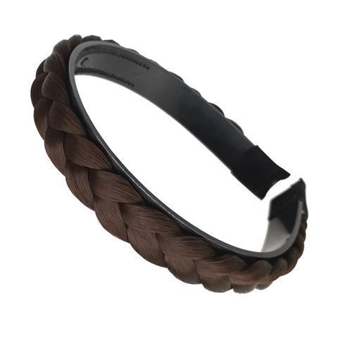 Ladies' fashionable headband with braided and toothed anti slip design