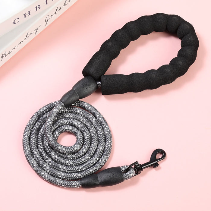 Premium Pet Leash with Reflective Round Rope and Strong Metal Clasp