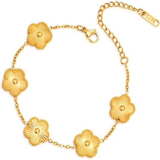 Gold Plated Fashion Clover Bracelet