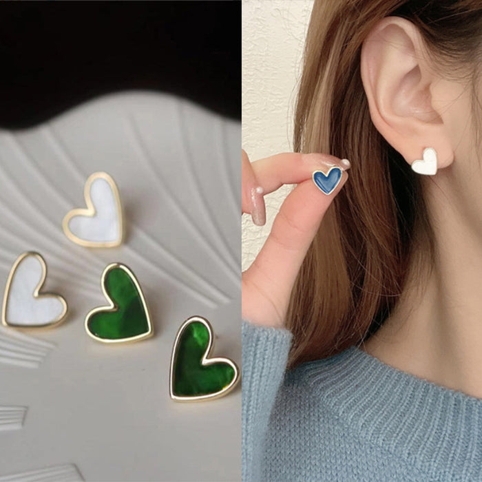 Delicate and TrendyHeart-shaped Stud Earrings for Women