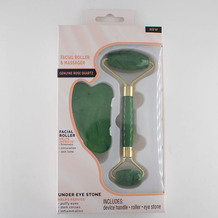 Facial Jade and Shaving Knife Massage Roller Set