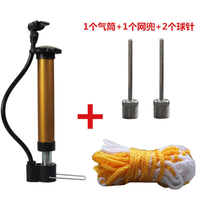 Portable Bike Pump with Ball Needle and Mesh Bag for Basketball, Football, Volleyball, and Bike Tires