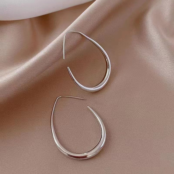 Fashionable retro oval earrings, versatile women's earrings suitable for various occasions